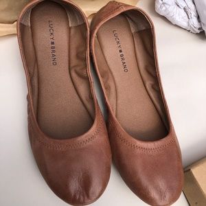 Lucky Brand Emmie Ballet Flat (Bourbon) Size 11